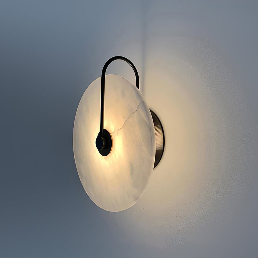 Kristy Iconic Round Alabaster LED Wall Lamp