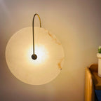 Kristy Iconic Round Alabaster LED Wall Lamp