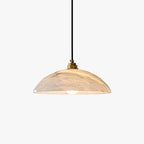 Delin Alabaster & Brass Dome Pendant Light