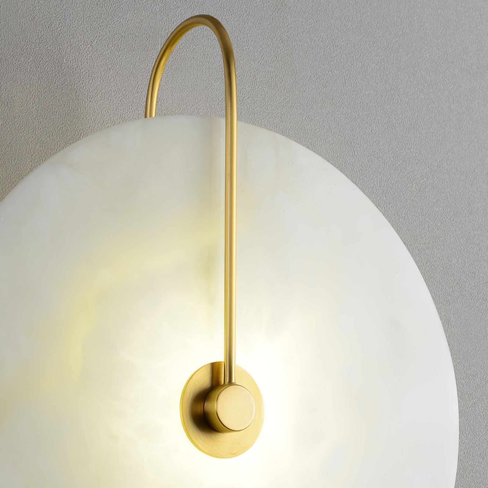 Kristy Iconic Round Alabaster LED Wall Lamp
