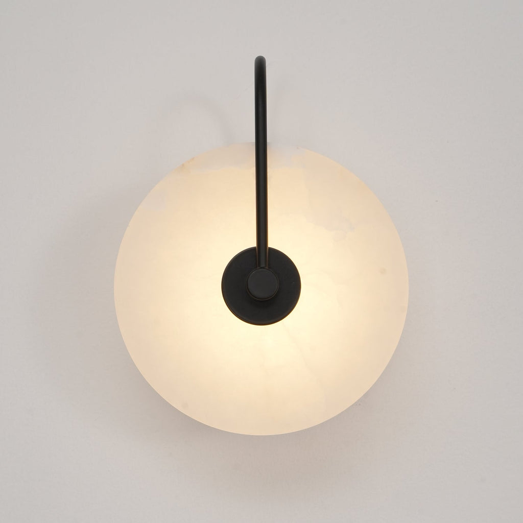 Kristy Iconic Round Alabaster LED Wall Lamp