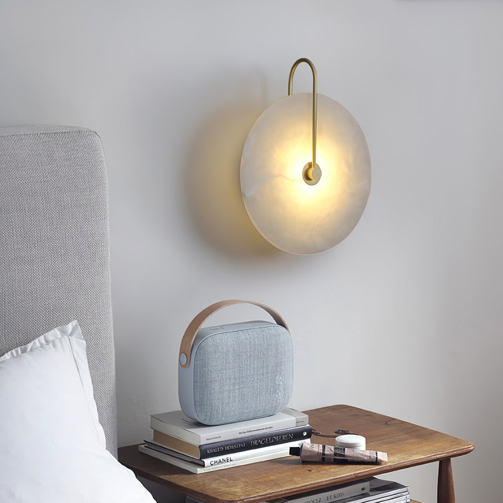 Kristy Iconic Round Alabaster LED Wall Lamp