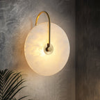 Kristy Iconic Round Alabaster LED Wall Lamp