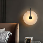 Kristy Iconic Round Alabaster LED Wall Lamp