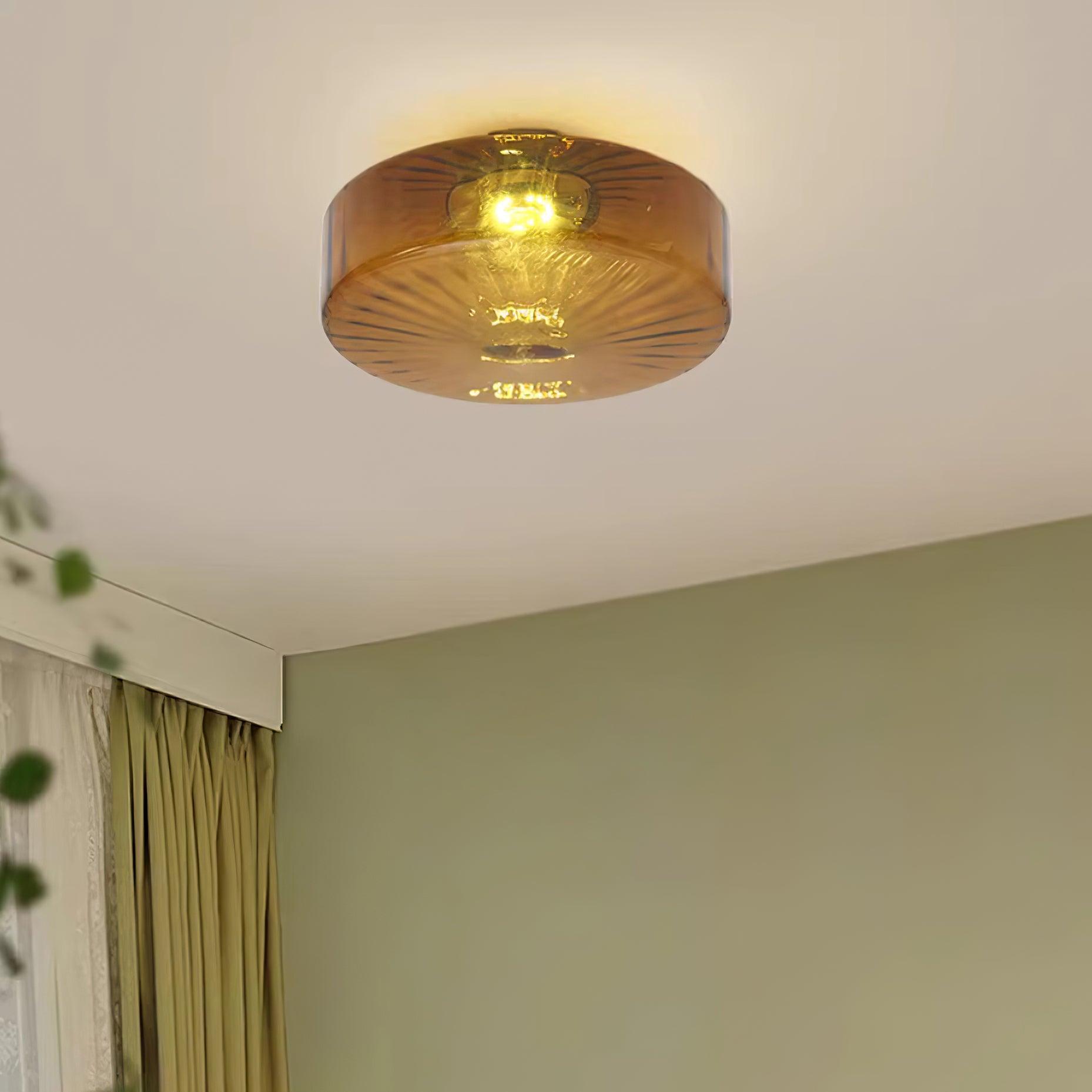 June Amber Glass Ceiling Light