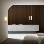 June Indoor Wall Lamp with Cylindrical Glass Shade