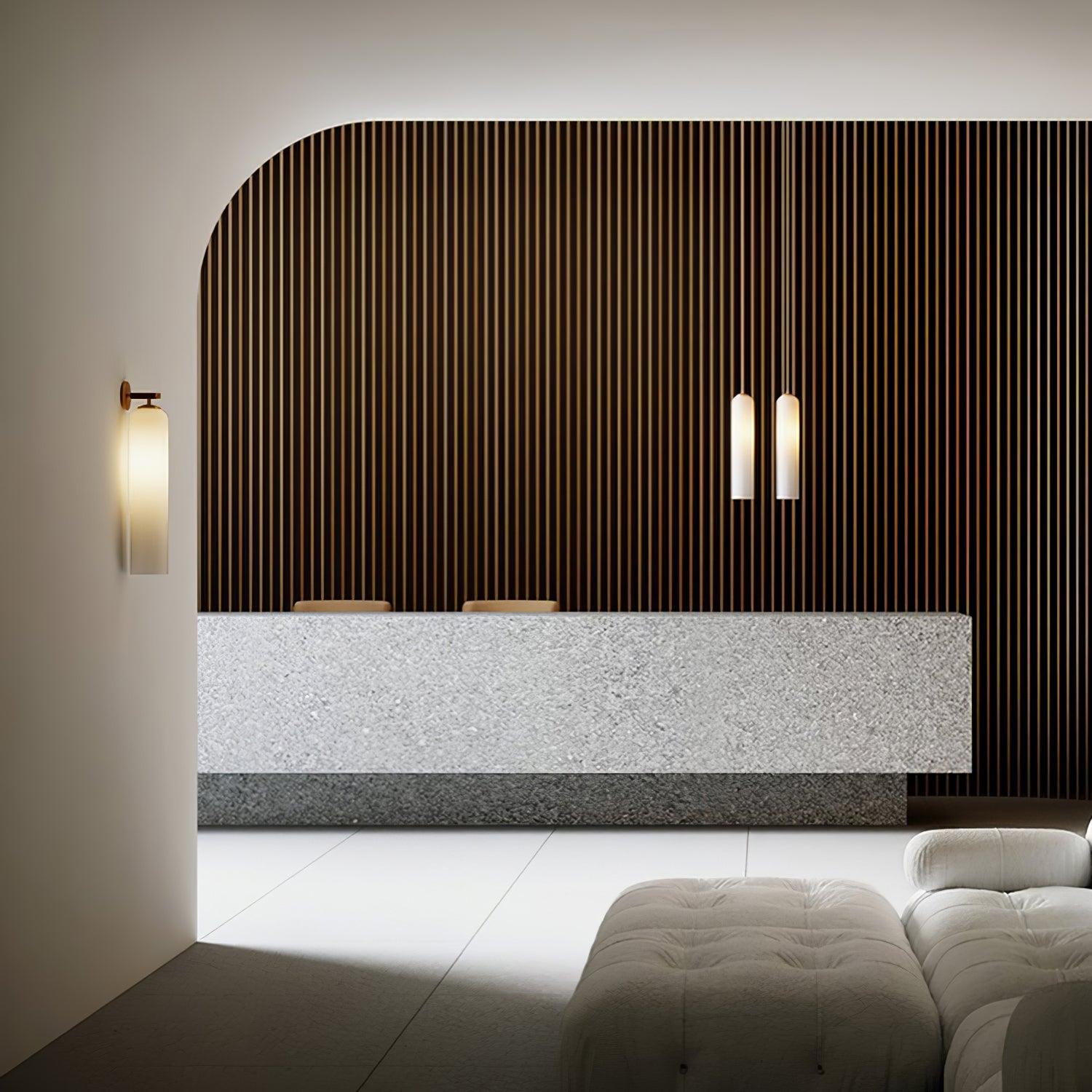 June Indoor Wall Lamp with Cylindrical Glass Shade