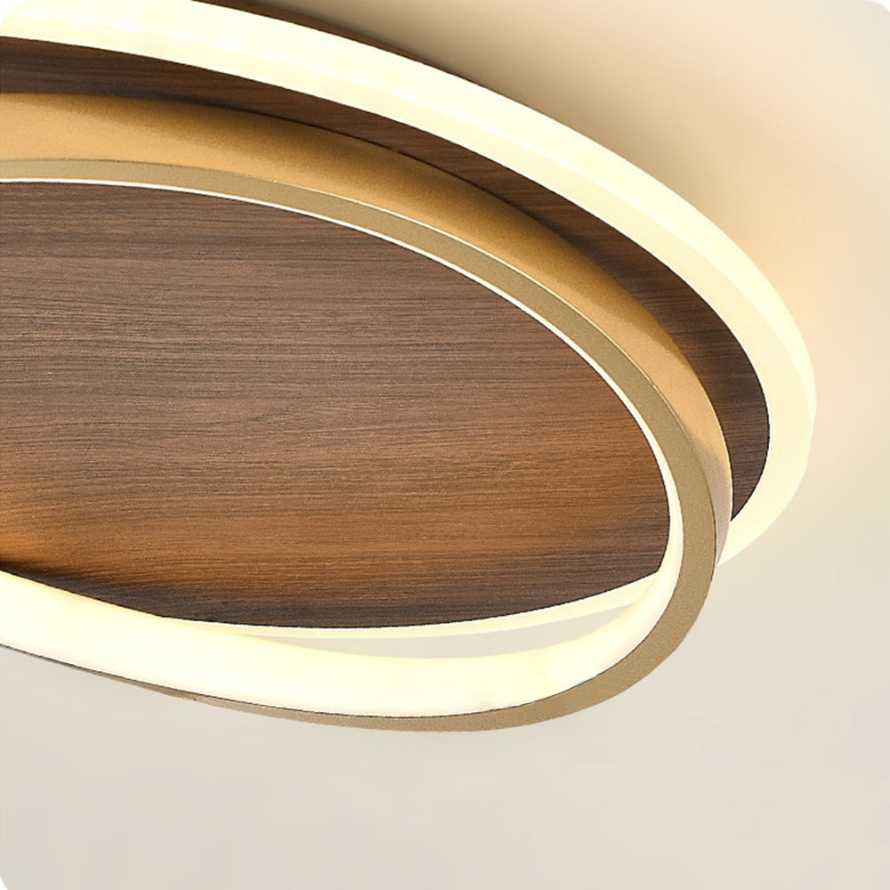 Arisha Modern Round Dimmable Gold Metal Ceiling Light for Bedroom