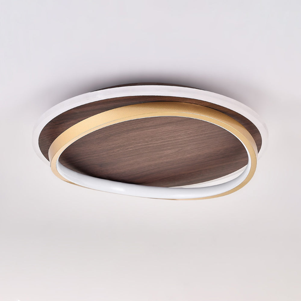 Arisha Modern Round Dimmable Gold Metal Ceiling Light for Bedroom