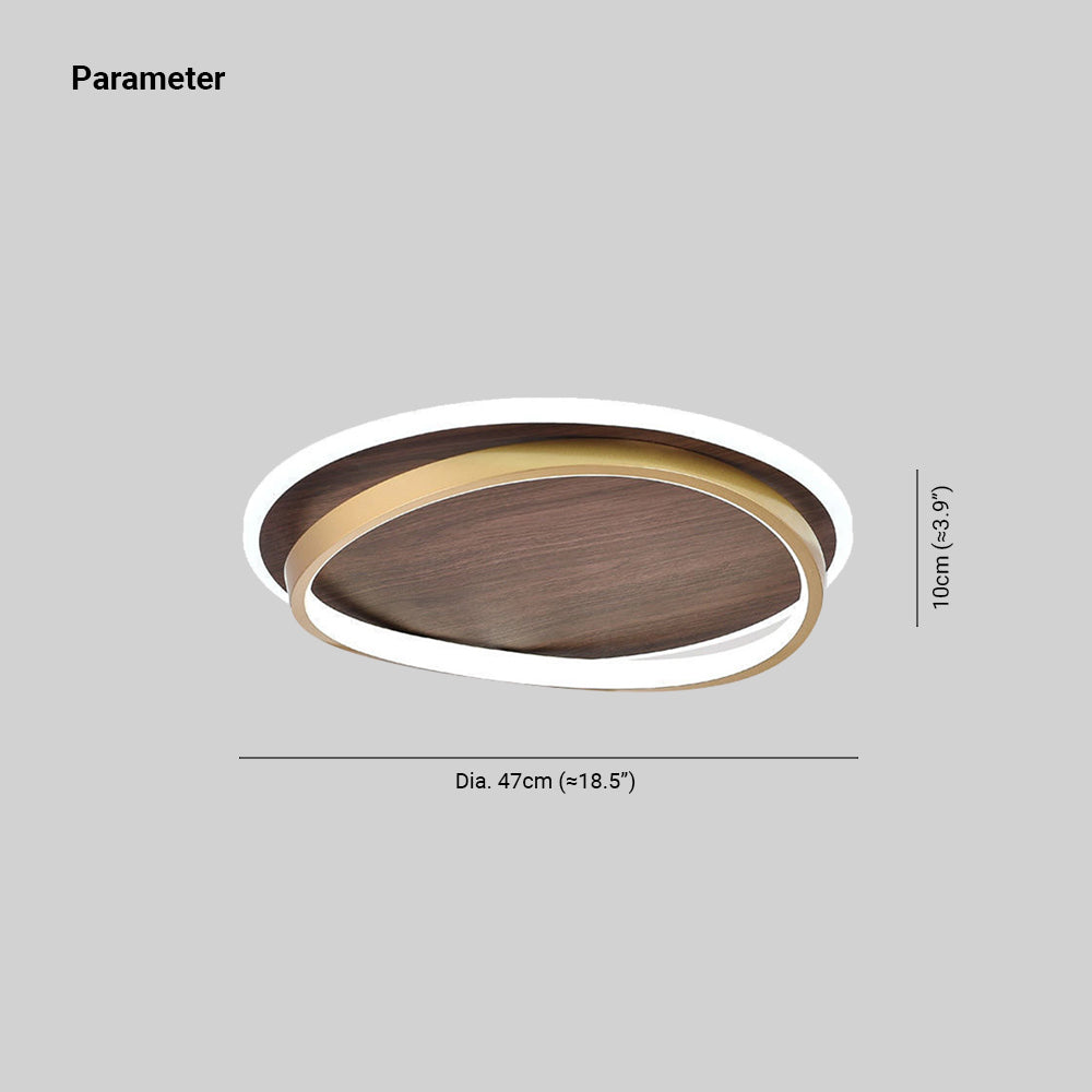 Arisha Modern Round Dimmable Gold Metal Ceiling Light for Bedroom