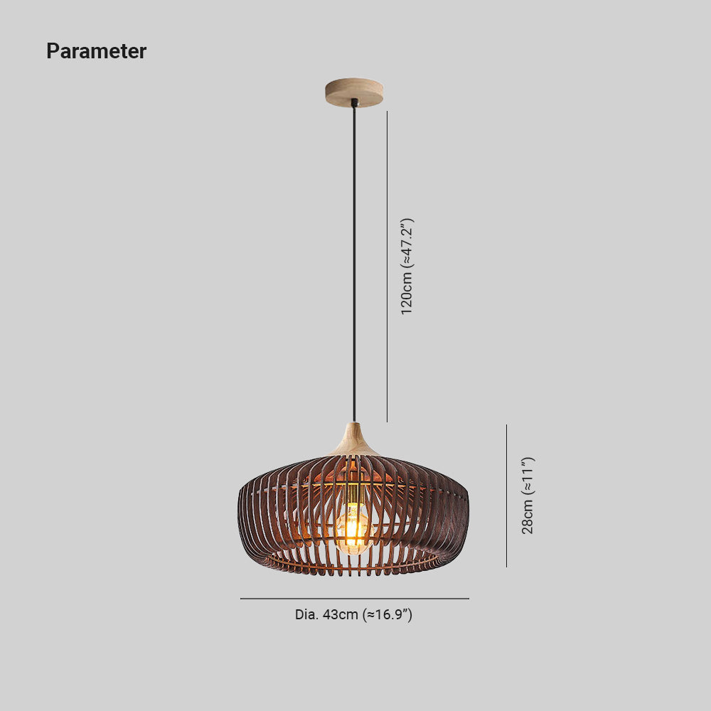 Muto Nordic Japanische Pendelleuchte Holz Schlafzimmer/Wohnzimmer