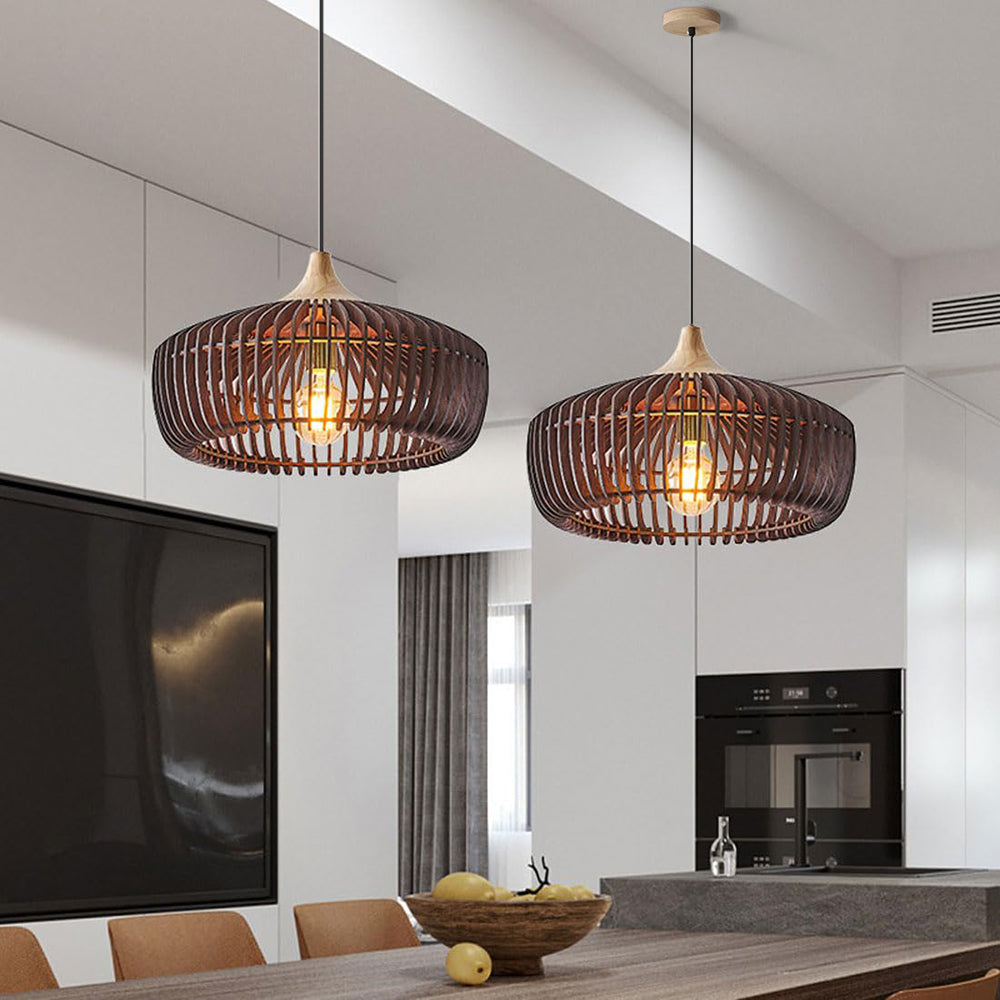 Muto Nordic Japanische Pendelleuchte Holz Schlafzimmer/Wohnzimmer