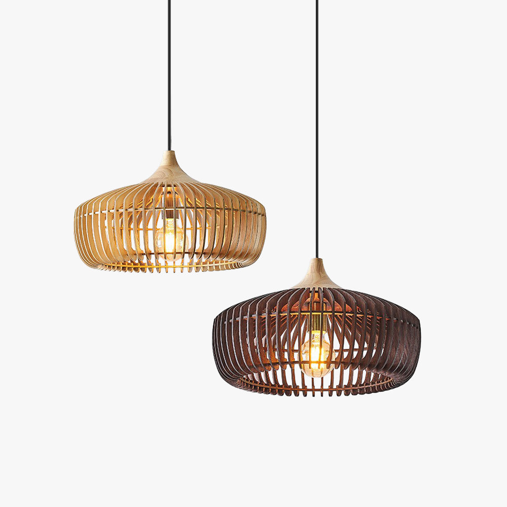 Muto Nordic Japanische Pendelleuchte Holz Schlafzimmer/Wohnzimmer