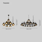 Epoch Vintage Industrial Rope Chandelier for Living Room Lighting