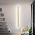 Gravo Minimalist Linear Metal Wall Lamp – Gold, Black, White