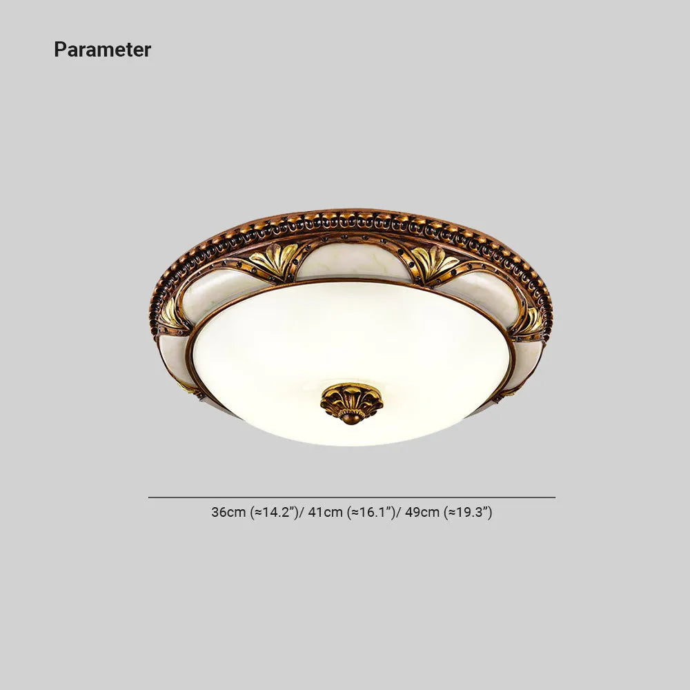 Epoch Retro Floral Flush-Mount Ceiling Light