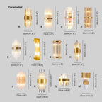 Kristy Luxury Gold Crystal Bedroom Bedside Wall Lamp