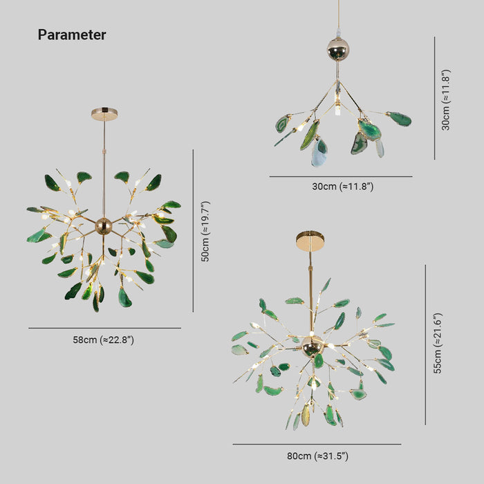 Aria Agate Colourful Chandelier for Bedroom or Living Room