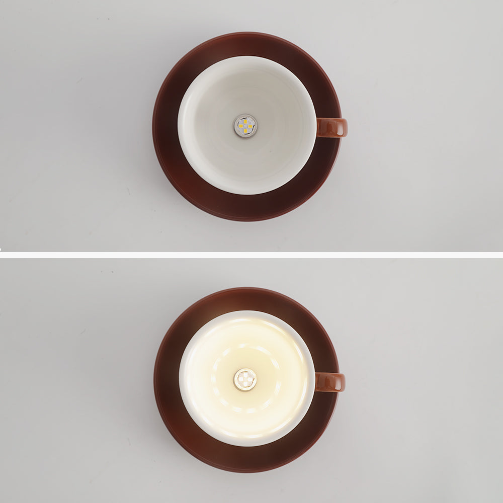 Aria Modern Ceramic Coffee Cups Flush-Mount Ceiling Light