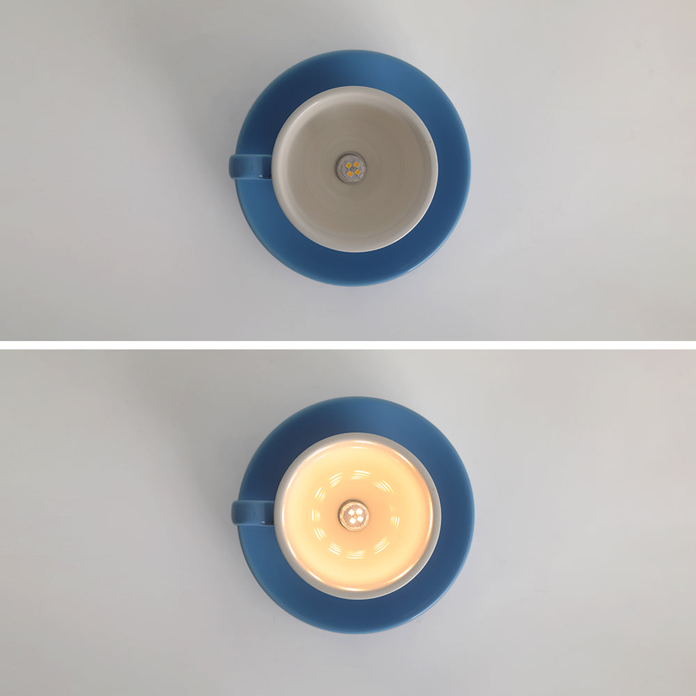 Aria Modern Ceramic Coffee Cups Flush-Mount Ceiling Light