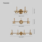 Tiffany Vintage Round Arc Vanity Wall Lamp, Gold, Bedroom