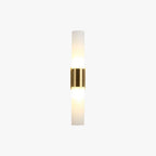 Arisha Modern Two-Light Metal & Glass Vanity Wall Sconce, Black and Gold Finish