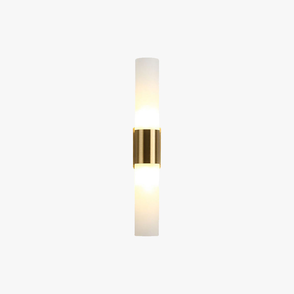 Arisha Modern Two-Light Metal & Glass Vanity Wall Sconce, Black and Gold Finish