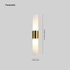 Arisha Modern Two-Light Metal & Glass Vanity Wall Sconce, Black and Gold Finish