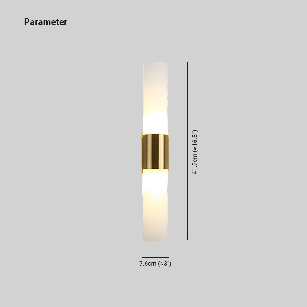 Arisha Modern Two-Light Metal & Glass Vanity Wall Sconce, Black and Gold Finish