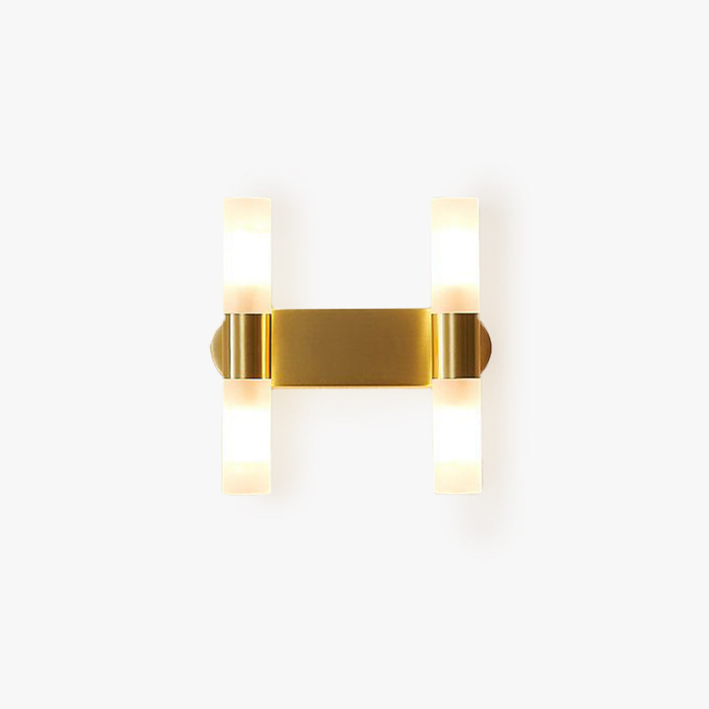 Arisha Modern Cylindrical Metal LED Wall Lamp - Gold