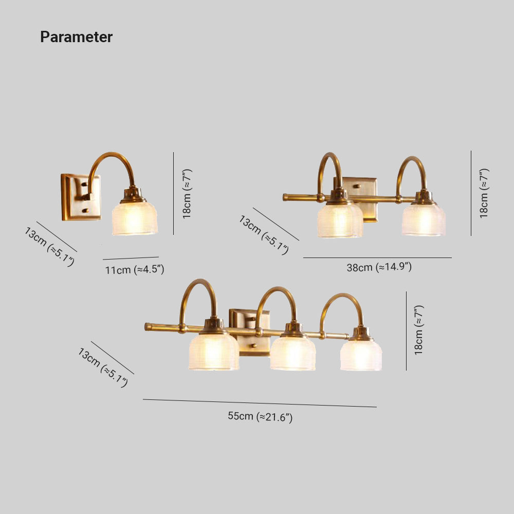 Arisha Prismatic Glass Vanity Wall Light