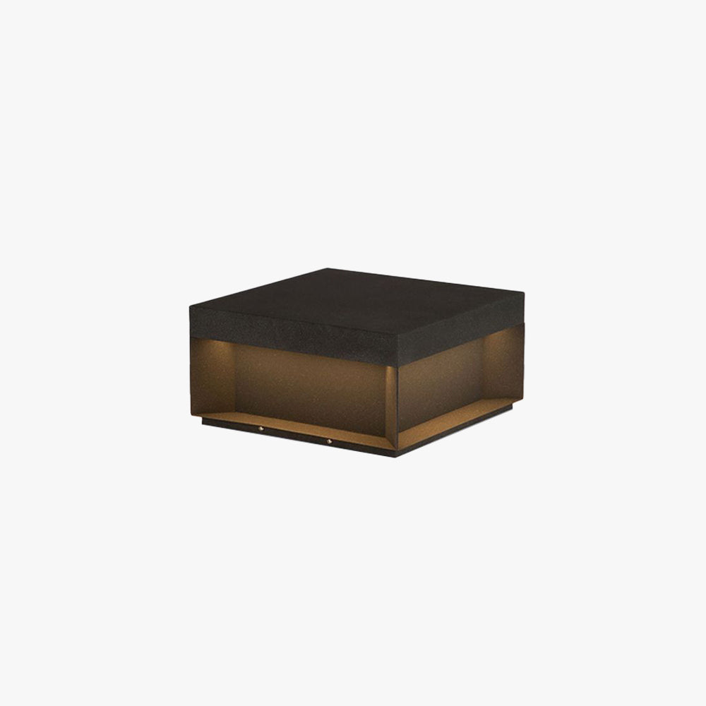 Elow Solar-Powered Modern Square Outdoor Post Lamps