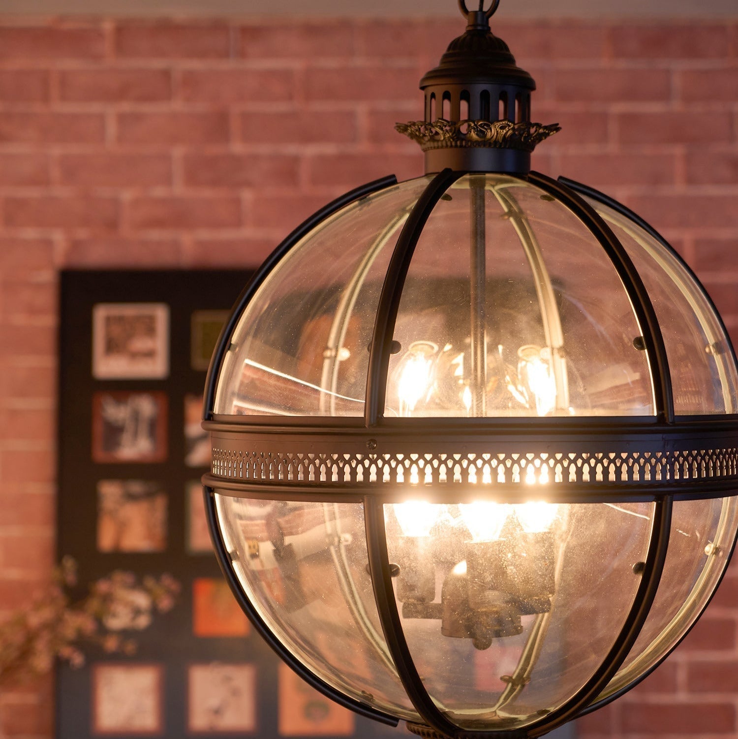 Edward Retro Glass Pendant Light
