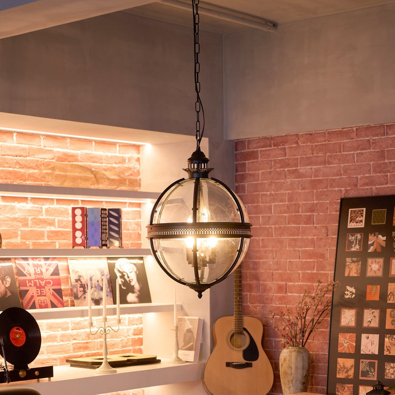 Edward Retro Glass Pendant Light
