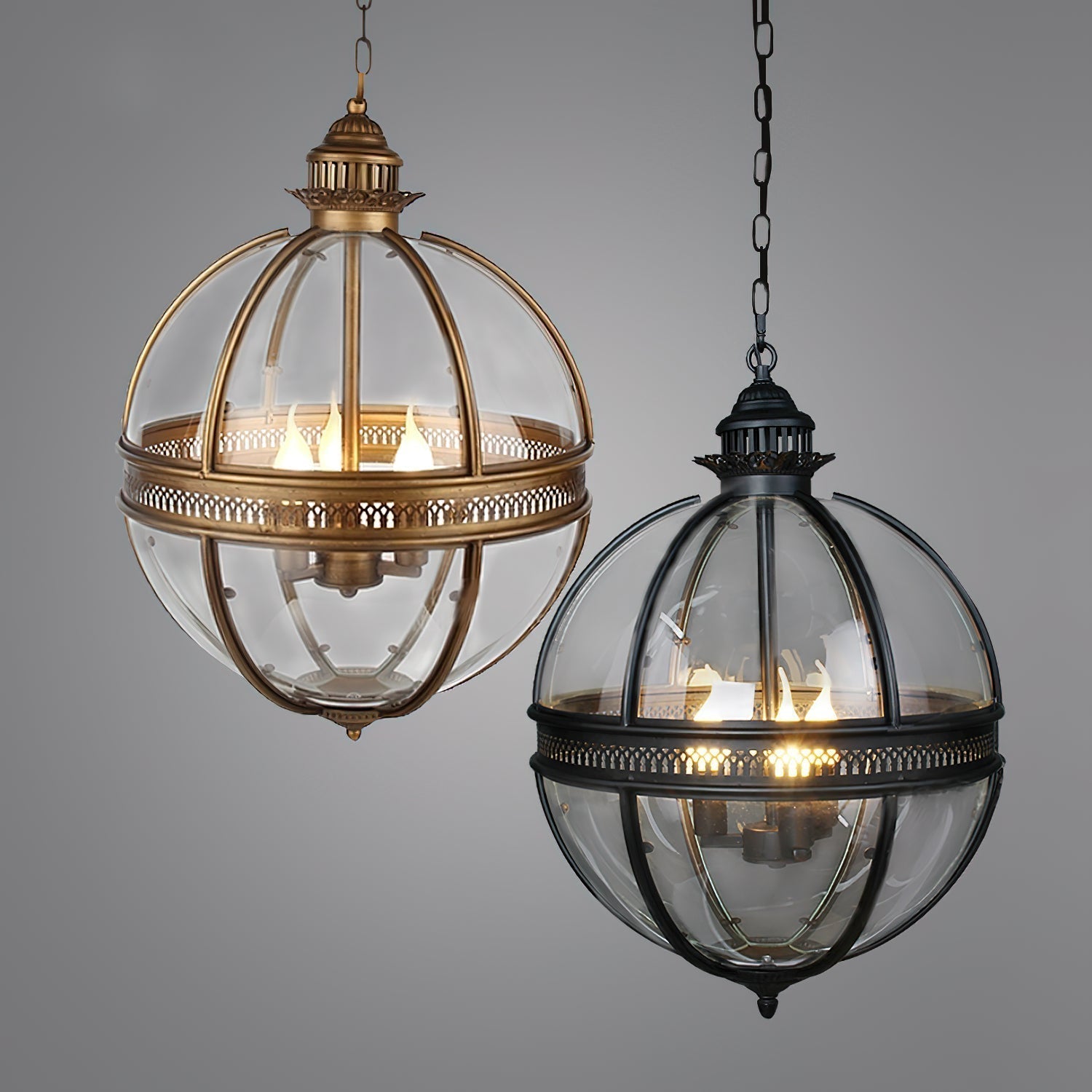 Edward Retro Glass Pendant Light