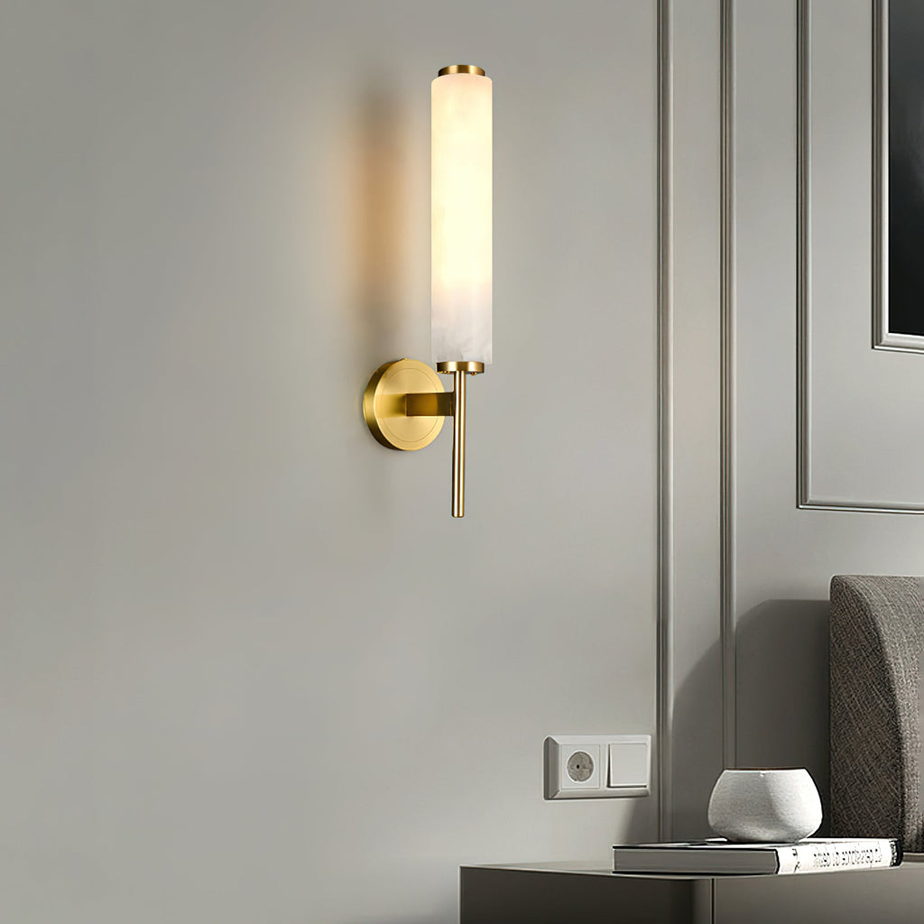 Jern Alabaster Art Deco Wall Sconce