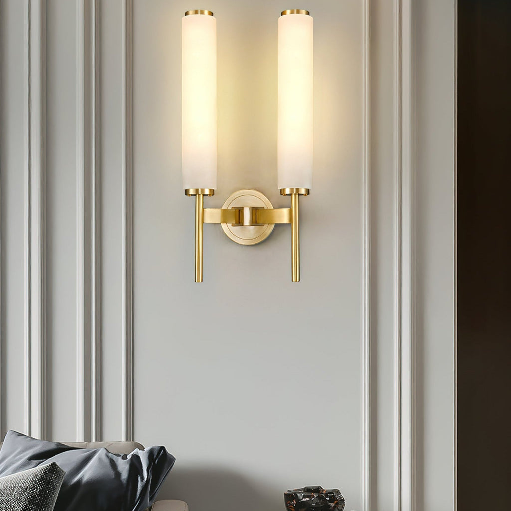 Jern Alabaster Art Deco Wall Sconce