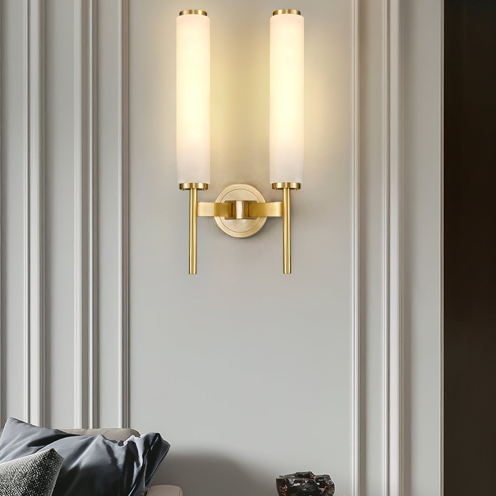 Jern Alabaster Art Deco Wall Sconce