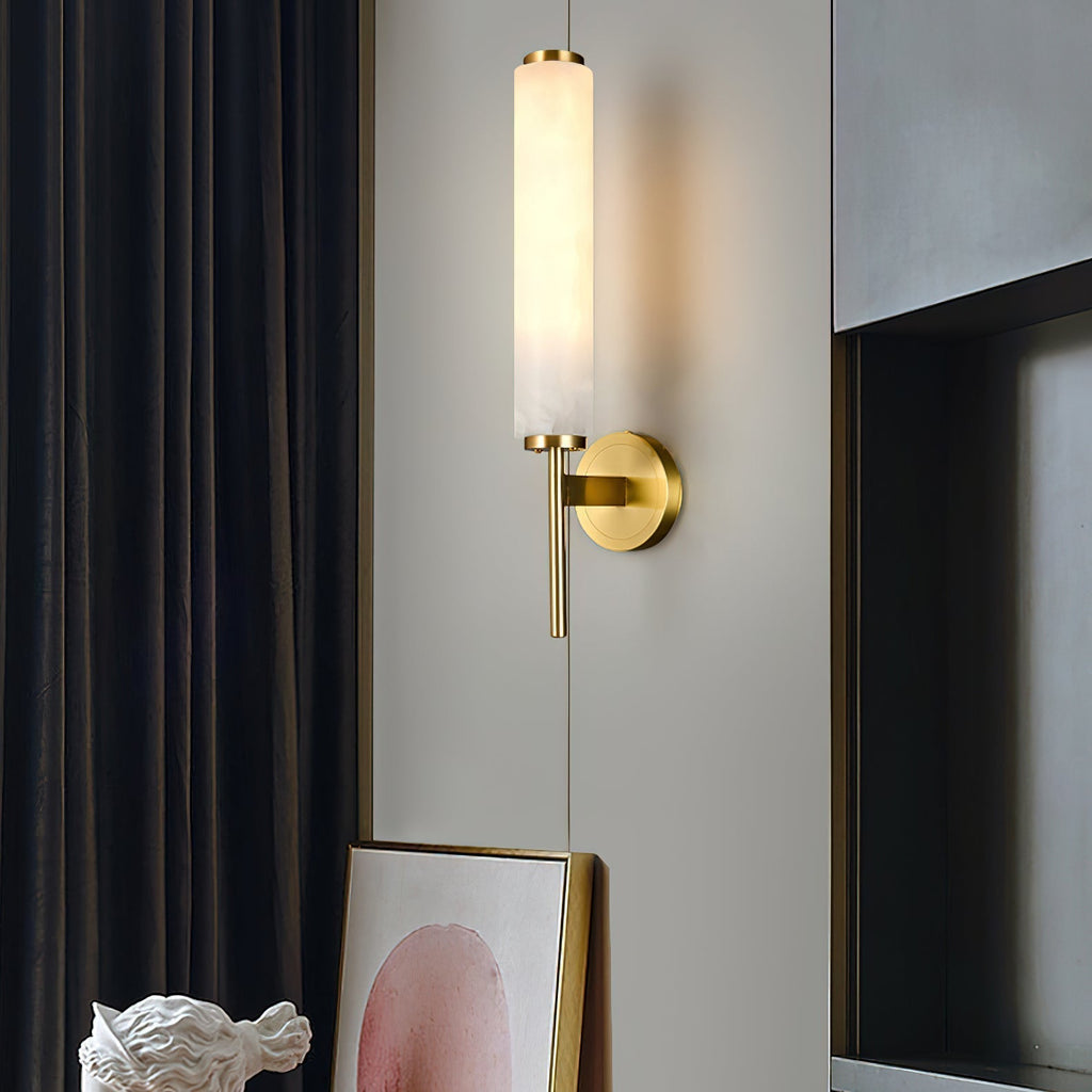 Jern Alabaster Art Deco Wall Sconce
