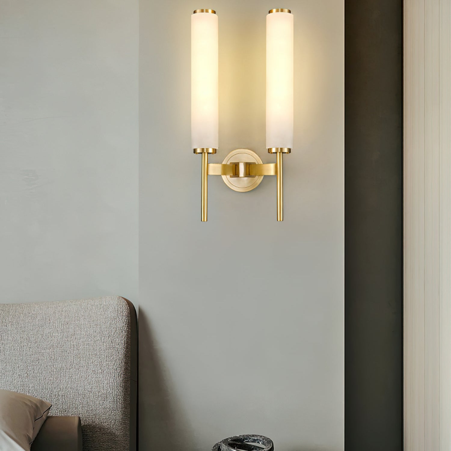 Jern Alabaster Art Deco Wall Sconce