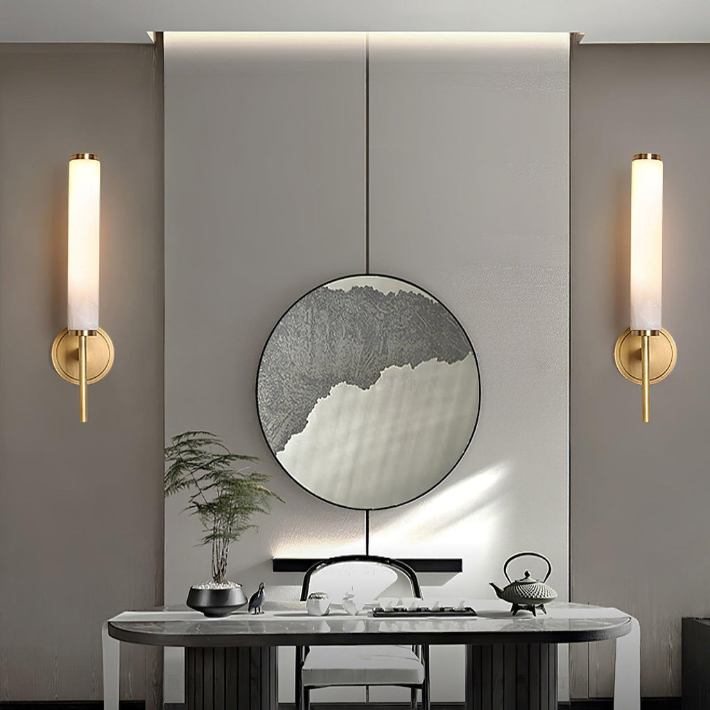 Jern Alabaster Art Deco Wall Sconce