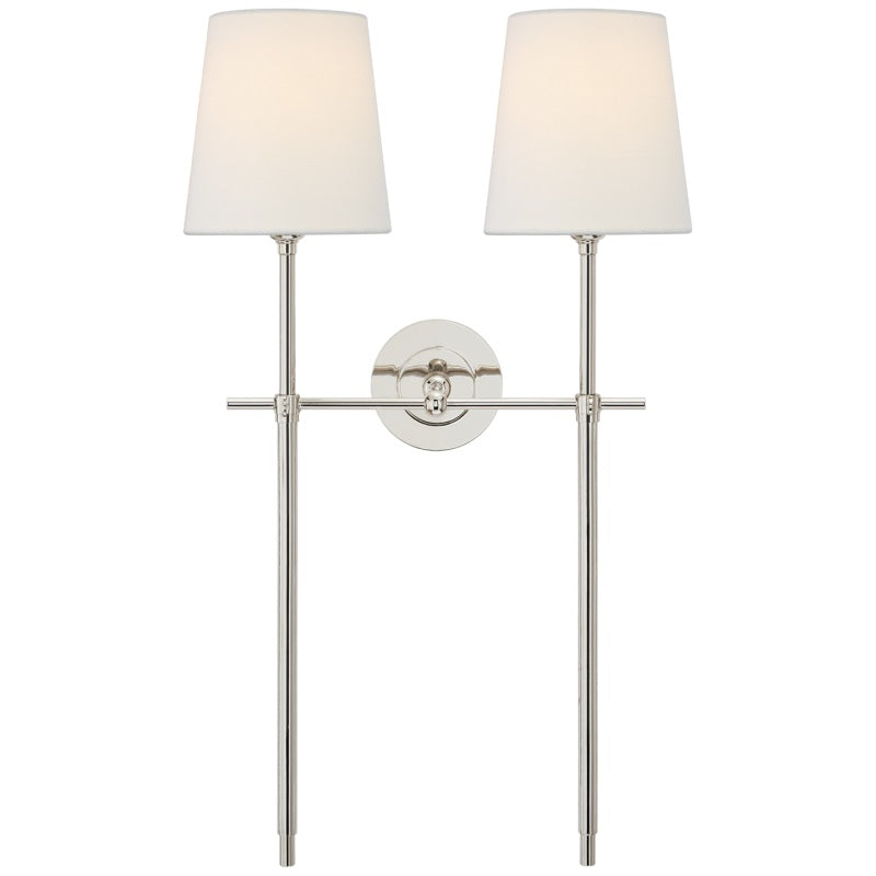 Theodore Brass Wall Lamp with Fabric Shade