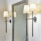 Theodore Brass Wall Lamp with Fabric Shade