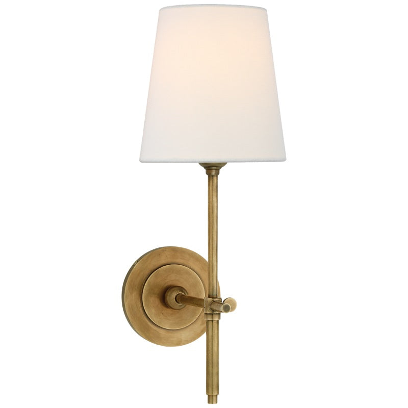 Theodore Brass Wall Lamp with Fabric Shade
