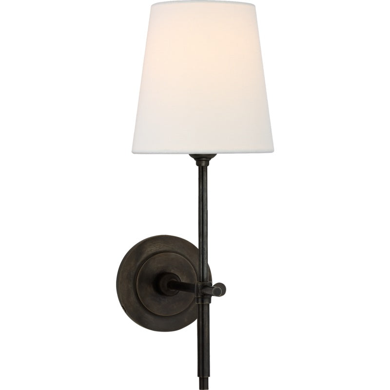 Theodore Brass Wall Lamp with Fabric Shade