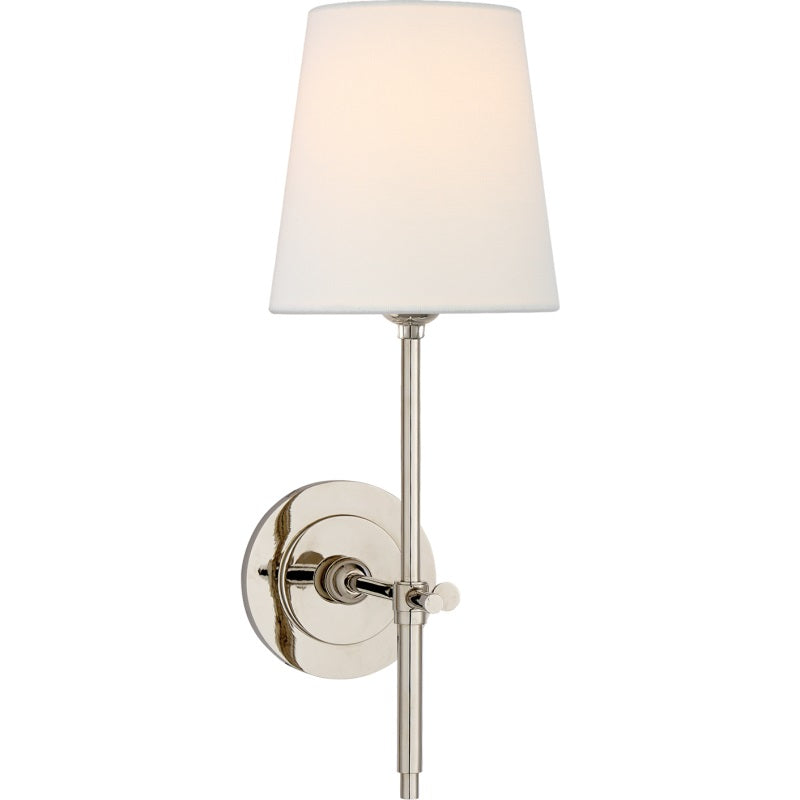 Theodore Brass Wall Lamp with Fabric Shade