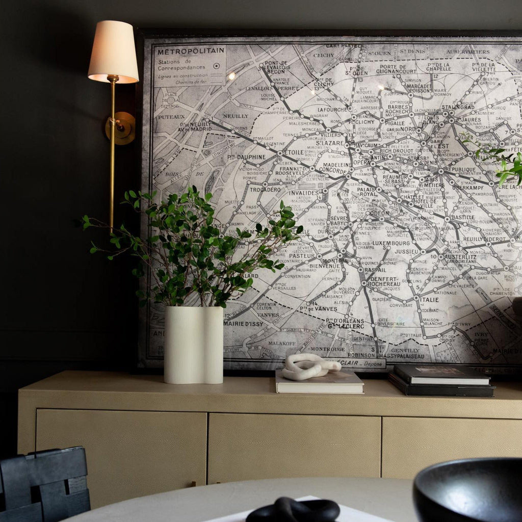 Theodore Brass Wall Lamp with Fabric Shade