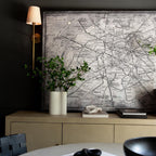 Theodore Brass Wall Lamp with Fabric Shade