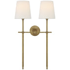 Theodore Brass Wall Lamp with Fabric Shade
