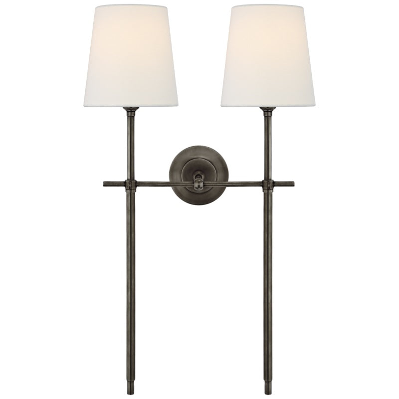 Theodore Brass Wall Lamp with Fabric Shade